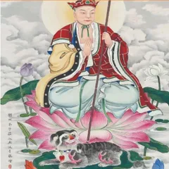 Tranh Địa Tạng Vương Bồ Tát ( có khung ) KT19*25cm 28*38cm và 38*48cm  CÓ HOẢ TỐC
