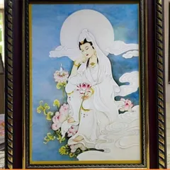 Tranh QUAN THẾ ÂM ( có khung ) KT 19*25cm - 28*38cm và 38*48cm  CÓ HOẢ TỐC 841539