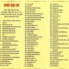 TO45 tờ chú Chú Mãn Nguyện Đại Bi- Chú Đại Bi 2 mặt ép plastic siêu đẹp  2 SIZE A4 VÀ A3 ÉP PLASTICS