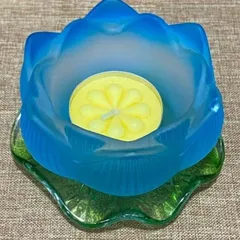 Đế Nến DÍNH LIỀN Hoa Sen Lưu Ly Nhiều Màu Đế Lá Sen Xanh nhiều mẫu cực đẹp 841520