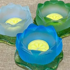 Đế Nến DÍNH LIỀN Hoa Sen Lưu Ly Nhiều Màu Đế Lá Sen Xanh nhiều mẫu cực đẹp 841520