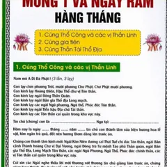 TO101 tờ chú Văn Khấn Tại Gia Mùng 1 Và Ngày Rằm Hàng Tháng 2 mặt ép plastic siêu đẹp  2 SIZE A4 VÀ A3 ÉP PLASTICS