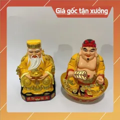 Bộ Tượng 2 Ông Thần Tài Và Thổ Địa Nhiều Size Nhựa Composite CÓ HOẢ TỐC 841561