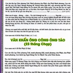 TO104 tờ chú Văn Khấn Gia Tiên Ngày 23 Tháng Chạp 2 mặt ép plastic siêu đẹp  2 SIZE A4 VÀ A3 ÉP PLASTICS