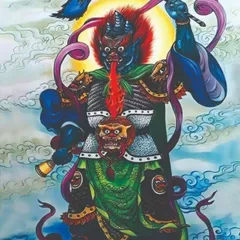 Nhị vị Hộ Pháp ( có khung )19*25cm  28*38cm, 38*48cm  CÓ HOẢ TỐC 841593