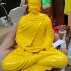 TƯỢNG BỔN SƯ NIKAYA NGỒI THIỀN CAO 12CM  - TƯỢNG PHẬT THÍCH CA NGỒI 12CM TRẮNG VÀ VÀNG 841611