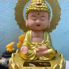 Tượng Thích Ca gật đầu vẫy tay  năng lượng mặt trời vòng sáng hào quang đế sen 841638