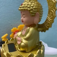 Tượng Thích Ca gật đầu vẫy tay  năng lượng mặt trời vòng sáng hào quang đế sen 841638