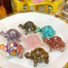 Rùa Phong Thuỷ - Kim Quy Đá Ngọc cao 3cm | Tượng Rùa Mini May Mắn Tài Lộc 841643