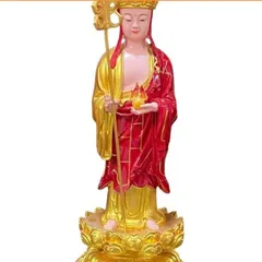 TƯỢNG PHẬT_TÔN TƯỢNG ĐỊA TẠNG VƯƠNG BỒ TÁT CẦM TÍCH TRƯỢNG CAO 40CM 841646