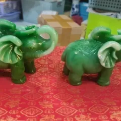 CẶP VOI PHONG THUỶ CẨM THẠCH 12cm x 15cm cực đẹp trang trí bàn làm việc, phòng khách CT46-238 841659