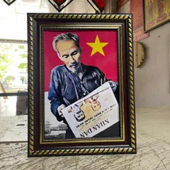 Khung Tranh BÁC HỒ (có khung ) KT 19*25, 28*38cm và 38*48cm  có hoả tốc 3 CỠ 841672