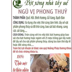 Bột thơm ngũ vị xông nhà, tẩy uế - Thảo dược xông nhà trừ tà khí bột hoá giải phong long50gr