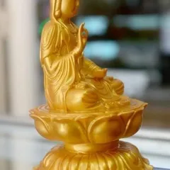 Tượng ngài Quan Thế Âm đài sen có đế cao 11cm-nhiều mẫu 841713