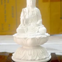 Tượng ngài Quan Thế Âm đài sen có đế cao 11cm-nhiều mẫu 841713