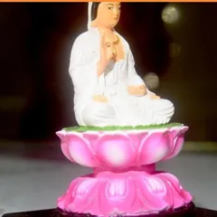 Tượng ngài Quan Thế Âm đài sen có đế cao 11cm-nhiều mẫu 841713