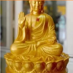 Tượng Đức Phật A Di Đà ngồi đài sen cao 15cm 841716