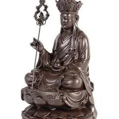 Tặng vòng tay, Tôn Tượng Địa Tạng Vương Bồ Tát cao 17 cm màu nâu đất 841725