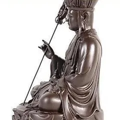 Tặng vòng tay, Tôn Tượng Địa Tạng Vương Bồ Tát cao 17 cm màu nâu đất 841725