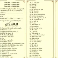TO08 - Tờ Chú Đại Bi, Chú Dược Sư và ý nghĩa từng câu có ép plastics
