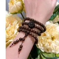 Gỗ Mun Đuôi Công 6ly 108 hạt mix sen 841747