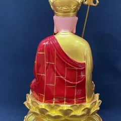 Tượng Địa Tạng Vương Bồ Tát Ngồi 30cm Áo Đỏ Sen Vàng -  HOẢ TỐC 841749