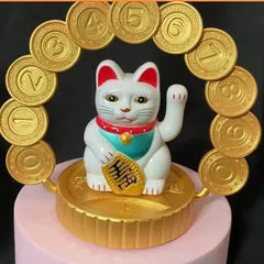 Mèo chiêu tài phong thủy sử dụng bằng năng lượng mặt trời, có thể dán số điện thoại 841756