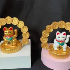 Mèo chiêu tài phong thủy sử dụng bằng năng lượng mặt trời, có thể dán số điện thoại 841756