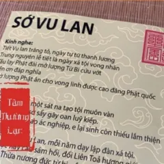 Tờ Sớ Vu lan cúng tháng bảy âm lịch  + Kinh vu lan + Ý NGHĨA VU LAN KHỔ CỨNG a4 a3 ép Plastics bảo vệ