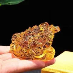 Cóc Ngậm Tiền Vàng 3 chân con Thiềm Thừ bằng Thủy Tinh Pha Lê , giúp tăng cường tài lộc , bình an , hạnh phúc 841786