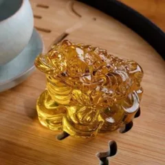 Cóc Ngậm Tiền Vàng 3 chân con Thiềm Thừ bằng Thủy Tinh Pha Lê , giúp tăng cường tài lộc , bình an , hạnh phúc 841786