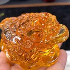 Cóc Ngậm Tiền Vàng 3 chân con Thiềm Thừ bằng Thủy Tinh Pha Lê , giúp tăng cường tài lộc , bình an , hạnh phúc 841786