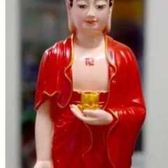 QA90 - Bộ ba tượng Phật Tây Phương Tam Thánh vẽ màu cao 26cm - cực đẹp 841800