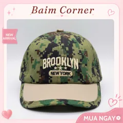 BaimCorner/Mũ lưỡi trai cho bé 1-3 tuổi thêu Brooklyn, form đẹp, đội êm