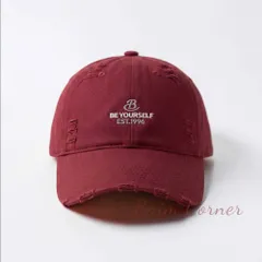 BaimCorner/Mũ lưỡi trai thêu Be Yourself đa màu sắc, chất liệu kaki cotton đội êm, form ôm đầu thoải mái