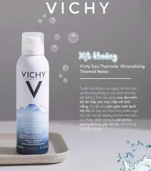 💧 Xịt khoáng Vichy 300ml cấp ẩm làm dịu da - Giao hỏa tốc, chính hãng 100%