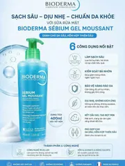 Bioderma Sebium Gel Moussant rửa mặt cho da dầu mụn 400ml 🏷️ Săn giá rẻ tại đây!