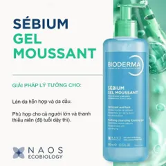 ✨ Gel rửa mặt Bioderma Sebium Gel Moussant cho da dầu mụn 400ml, giao nhanh tiết kiệm thời gian