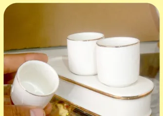 Bộ Án 3 Chung Nước Không Có Nắp Bằng Sứ Nhiều Màu-DT120