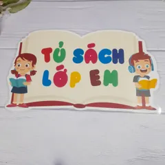 Tủ Sách Lớp Em ép plastic,kích thước a3, sẵn băng dính dán tường, đồ trang trí trường học