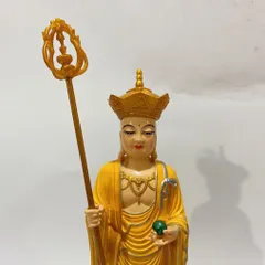 Tượng Địa Tạng Vương Bồ Tát Đứng vàng Cao 30cm Nhiều Màu Bằng Composite