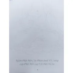 Sổ vẽ 90 tranh mờ đức phật tặng 1 bút 2 ngòi bản in A4