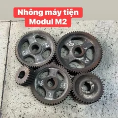 Nhông Máy Tiện Modul M2-25R/ 40R/ 55R/ 60R/ 65R/ 100R . Dày 20mm - Lỗ 22mm .Ko Cùi. Chất liệu : Gang.