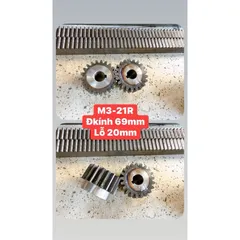 Thanh Răng Modul 3 - 20Vuông / 30Vuông/ 25Vuông (Dài 1mét) & Bánh Răng 12R / 20R / 21R / 25RChất Lượng Cao