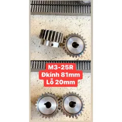 Nhông Thẳng Modul M3 - 25R / 26R / 27R / 28R / 30R / 32R / 36R / 40R / 45R / 50R Có Cùi Dày 30mm