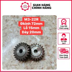 Nhông Thẳng Modul M3-22R . Dày 20mm Ko Cùi. Hàng Chất Lượng Cao