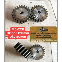Nhông Thẳng Modul 5 - 15R / 16R / 17R / 18R / 20R / 22R. Dày 40mm Chất Liệu Thép Chắc Chắn Siêu Bền