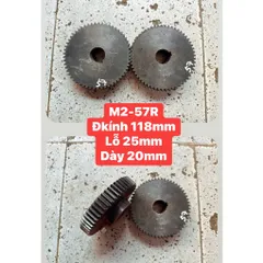 Nhông Thẳng Modul M2-57Răng . Có Cùi - Dày 20mm. Hàng zin tháo máy.