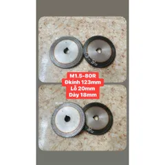 Nhông Thẳng Modul M1.5 - 50R / 60R / 70R / 80R / 95R / 100R/ 120R / 127R. Ko cùi . Hàng Chất Lượng Cao.