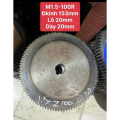 Nhông Thẳng Modul M1.5 - 50R / 60R / 70R / 80R / 95R / 100R/ 120R / 127R. Ko cùi . Hàng Chất Lượng Cao.